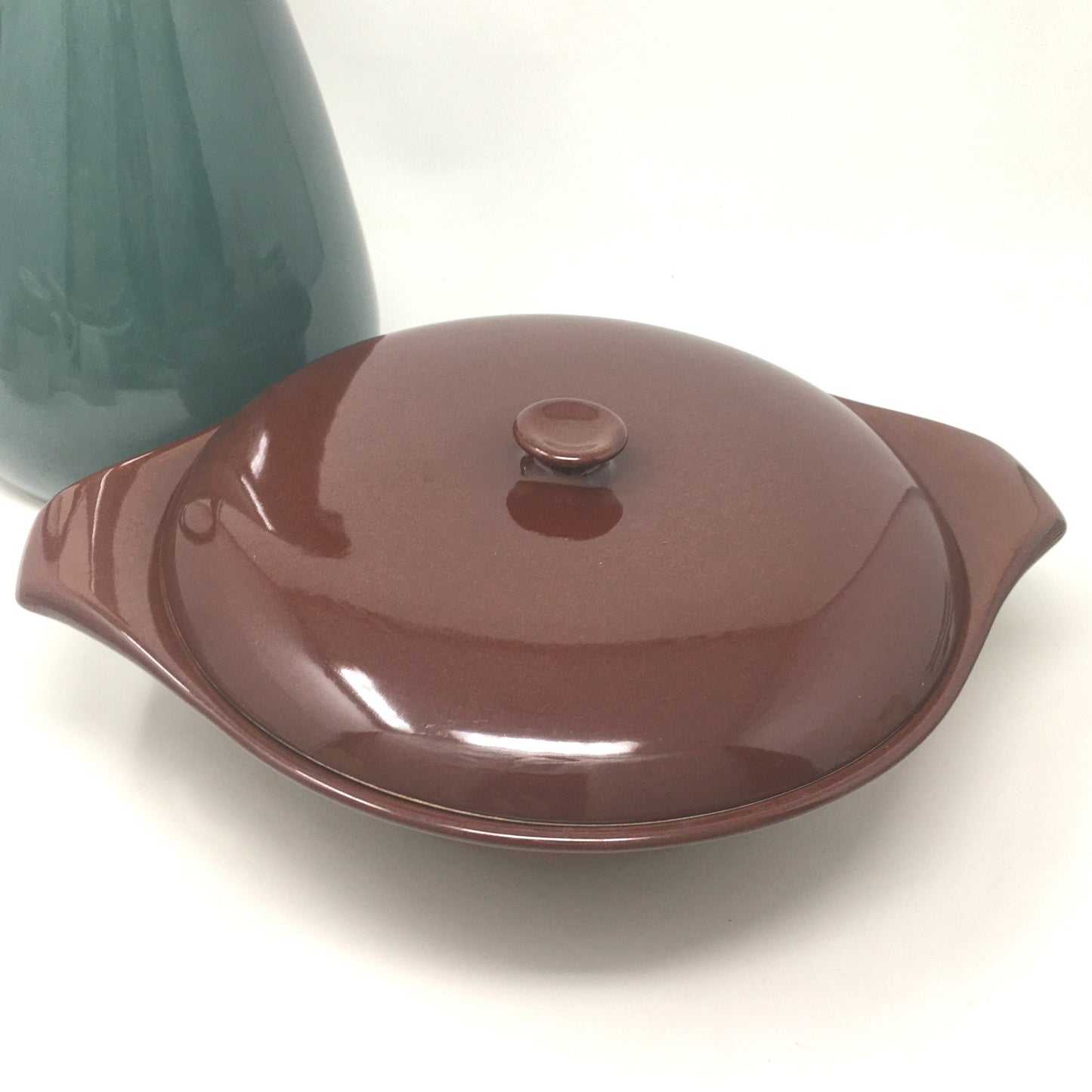 Russel Wright, Covered Serving Dish, Bean Brown, American Modern, Steubenville Pottery, Ohio, 1930s