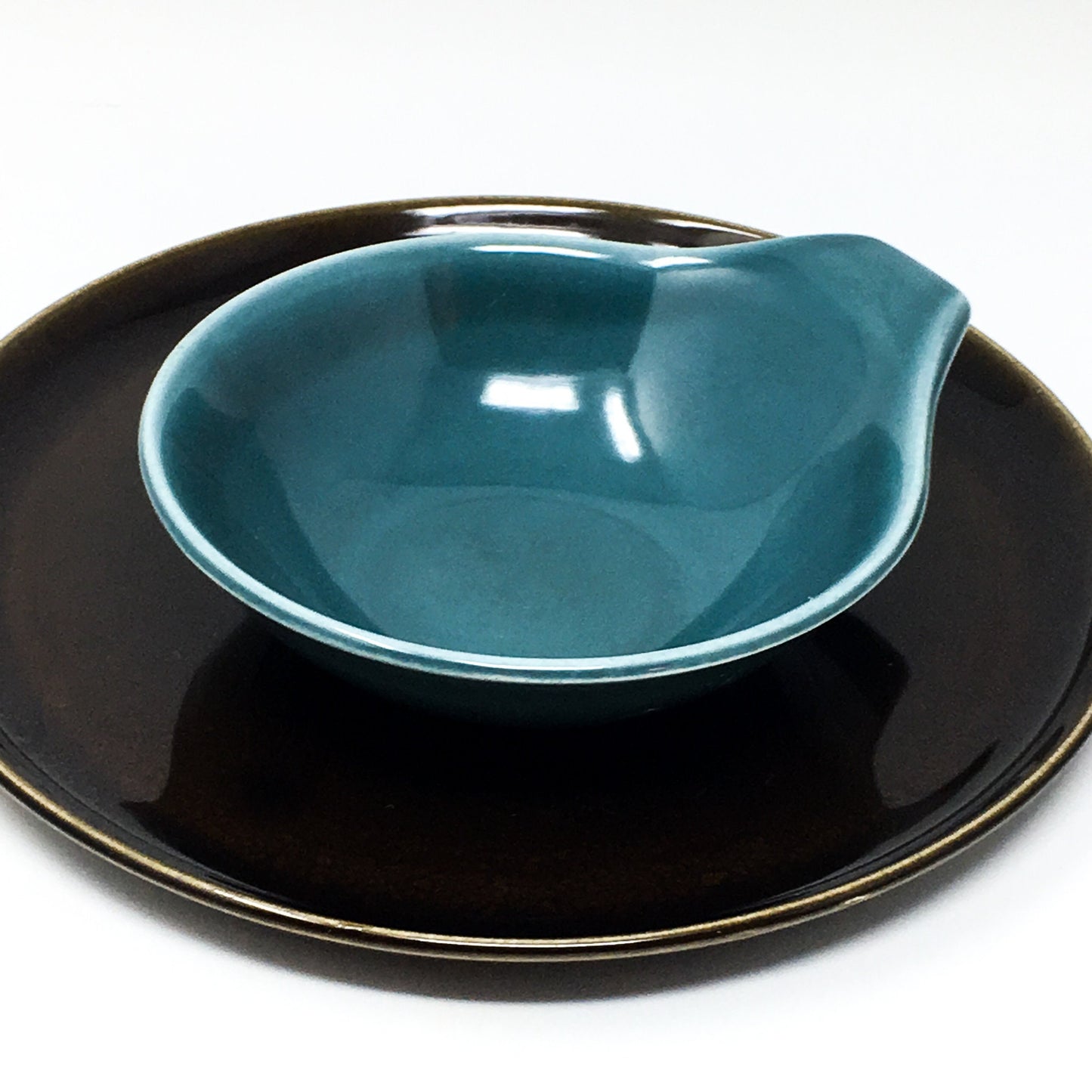 Russel Wright Seafoam Soup Bowl Tab Handle | American Modern