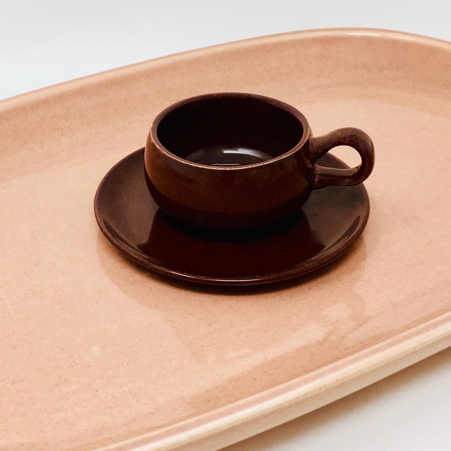 Russel Wright Bean Brown | After Dinner Espresso Cup and Saucer