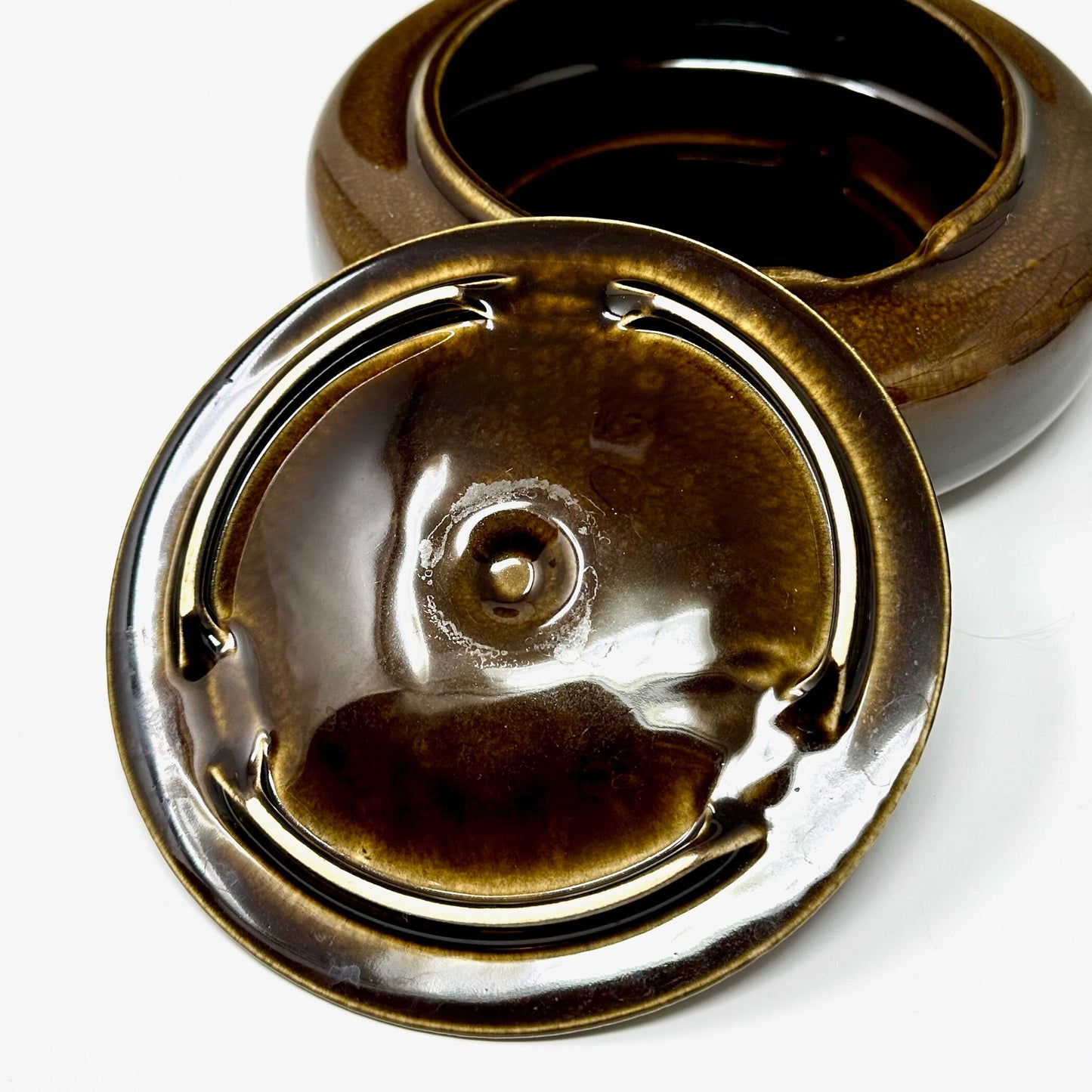 Russel Wright, Black Chutney, Serving Bowl with Lid, American Modern by Steubenville Pottery, 1939-1959