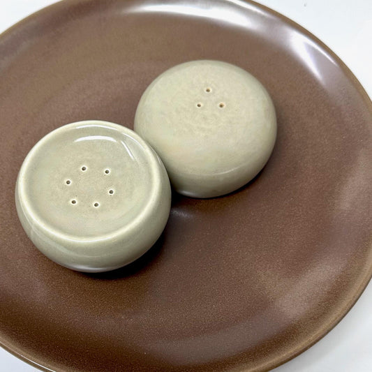 Russel Wright Oyster Salt and Pepper Shakers | Iroquois Casual China