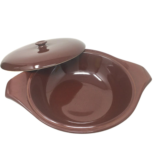 Russel Wright, Covered Serving Dish, Bean Brown, American Modern, Steubenville Pottery, Ohio, 1930s