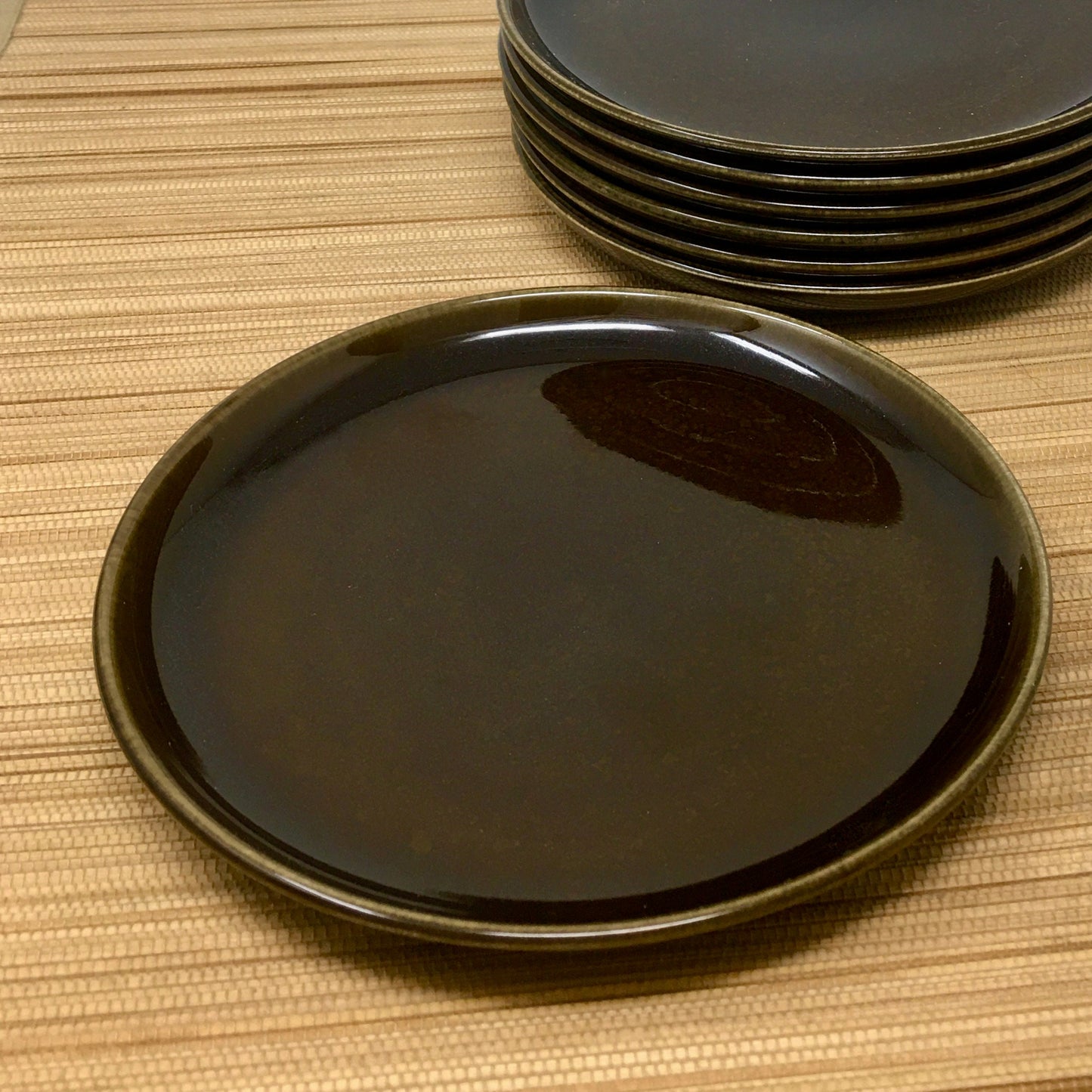 Russel Wright Black Chutney Bread Plate | Vintage American Modern