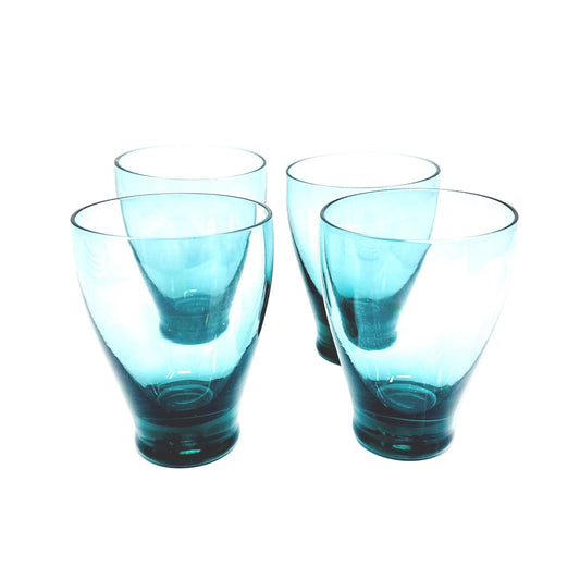 Russel Wright Four Seafoam Juice Tumblers | Morgantown Glass Guild