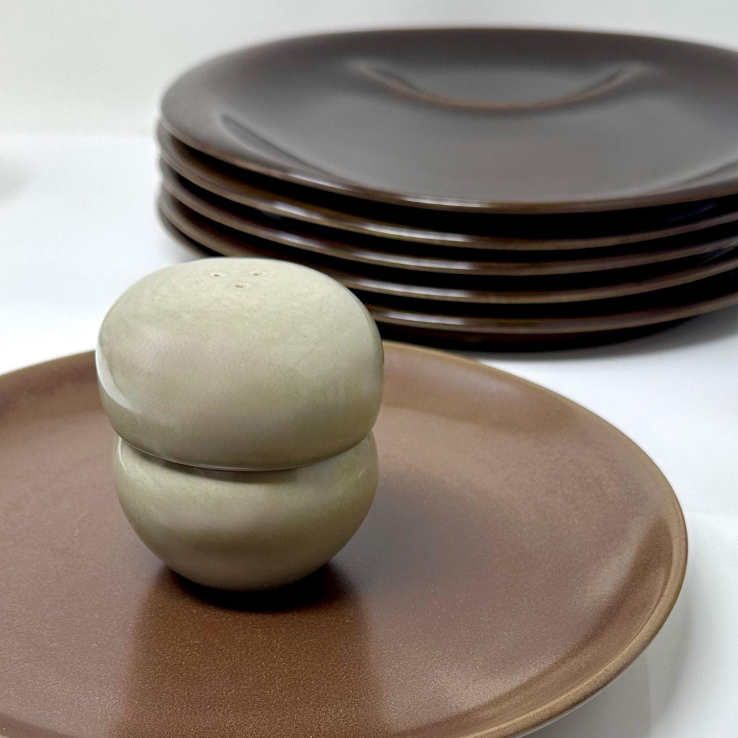 Russel Wright Oyster Salt and Pepper Shakers | Iroquois Casual China