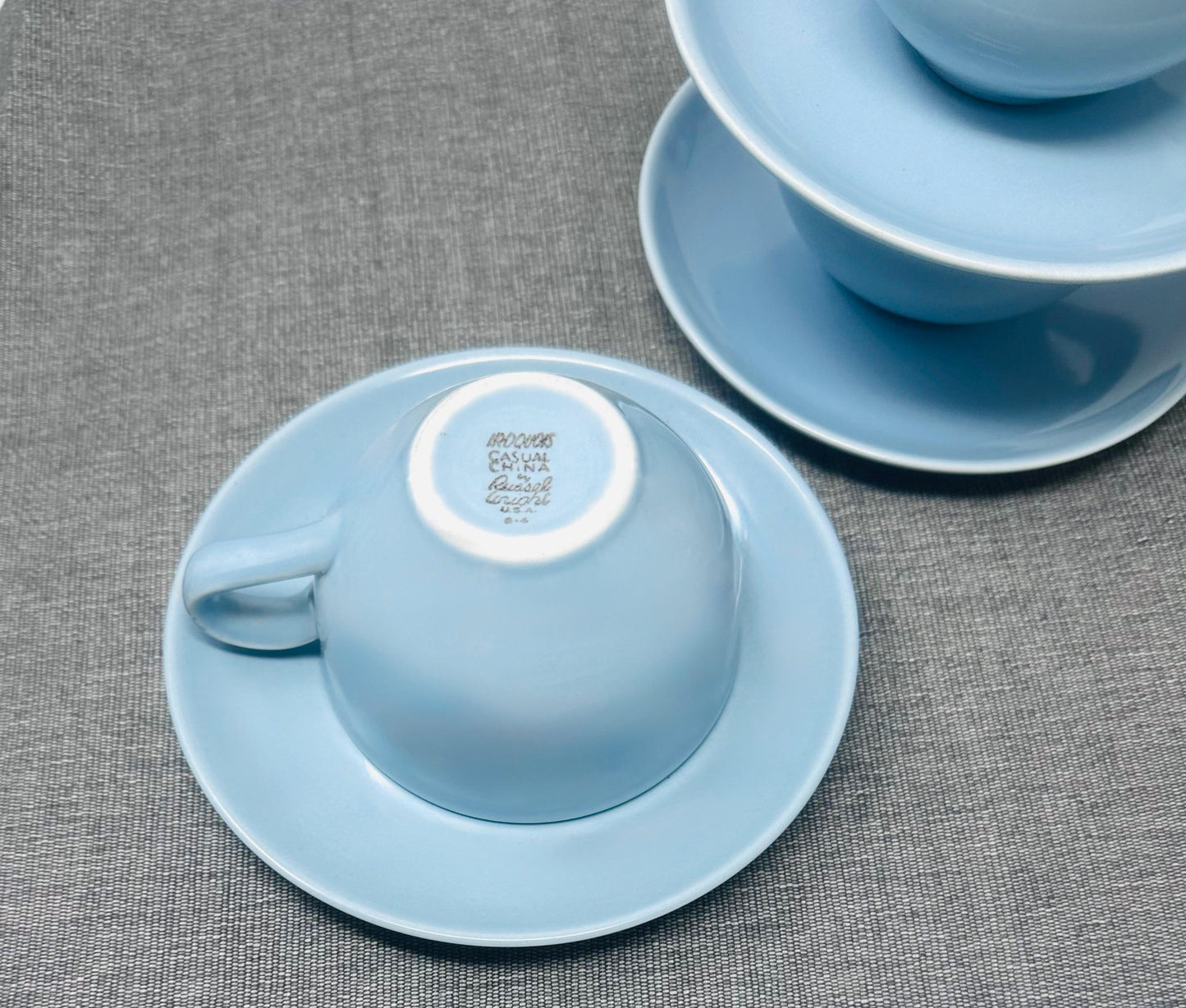 Russel Wright  Blue Cup and Saucer |  Iroquois Casual China