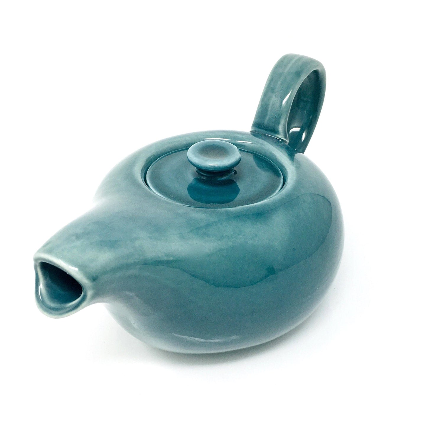 Russel Wright Seafoam Teapot | American Modern Steubenville Pottery