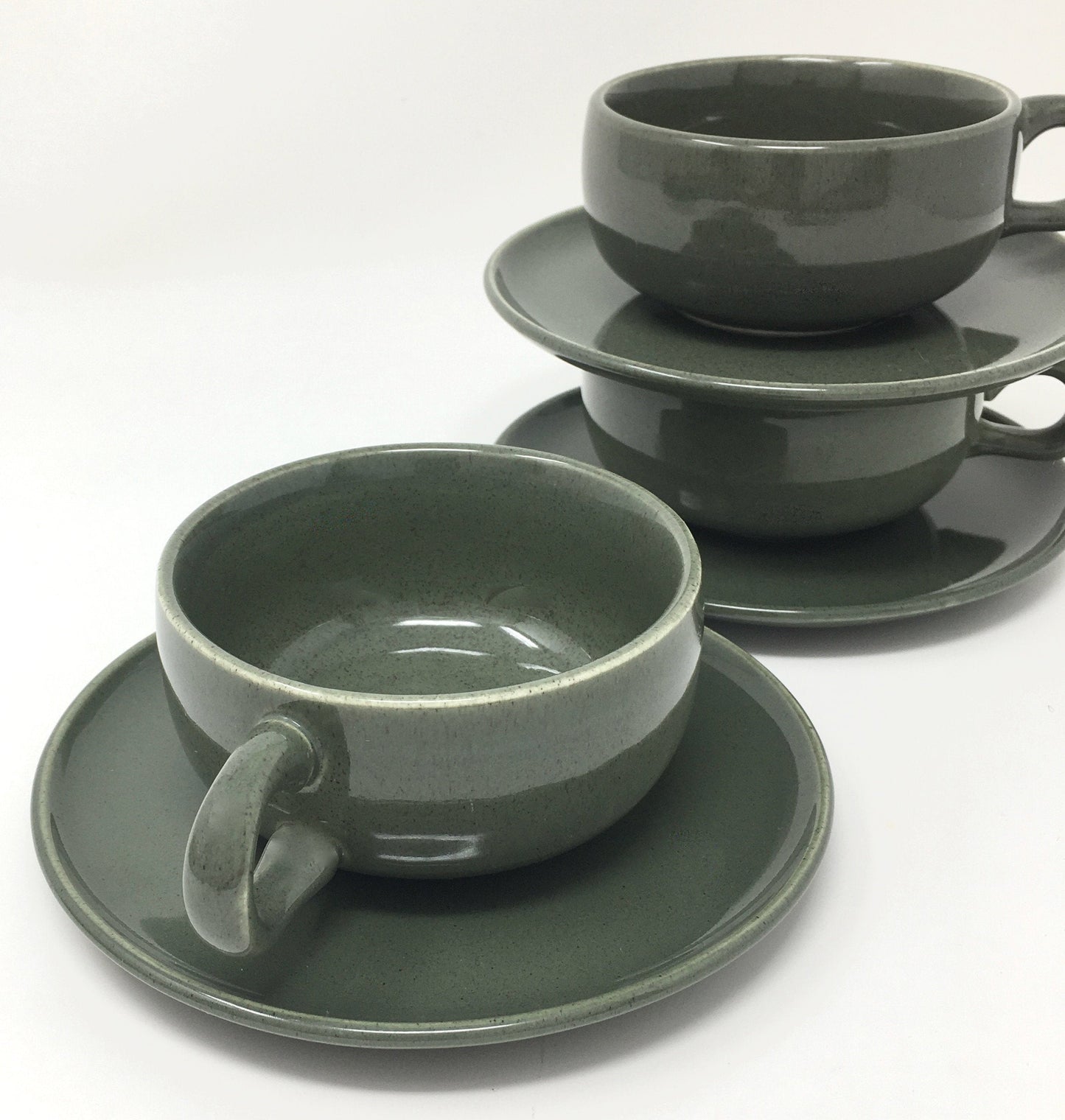 Russel Wright Cedar Green Cup and Saucer | Vintage American Modern