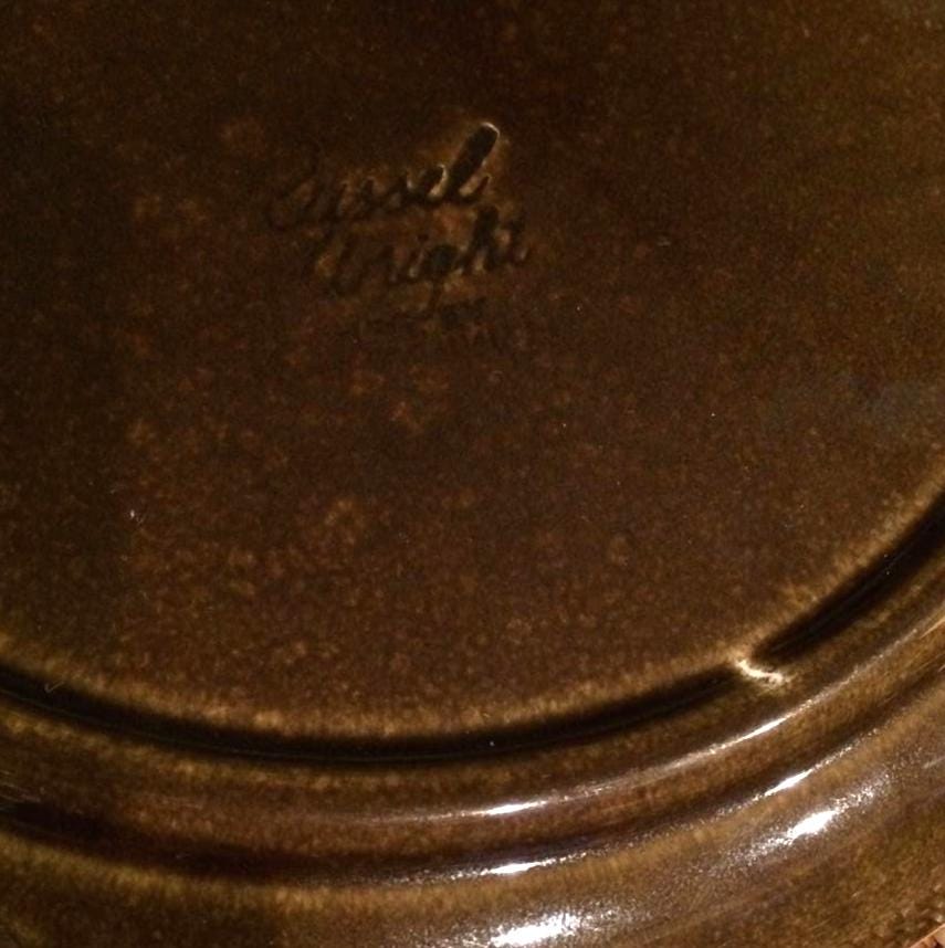 Russel Wright Black Chutney Salad Plate | Vintage American Modern