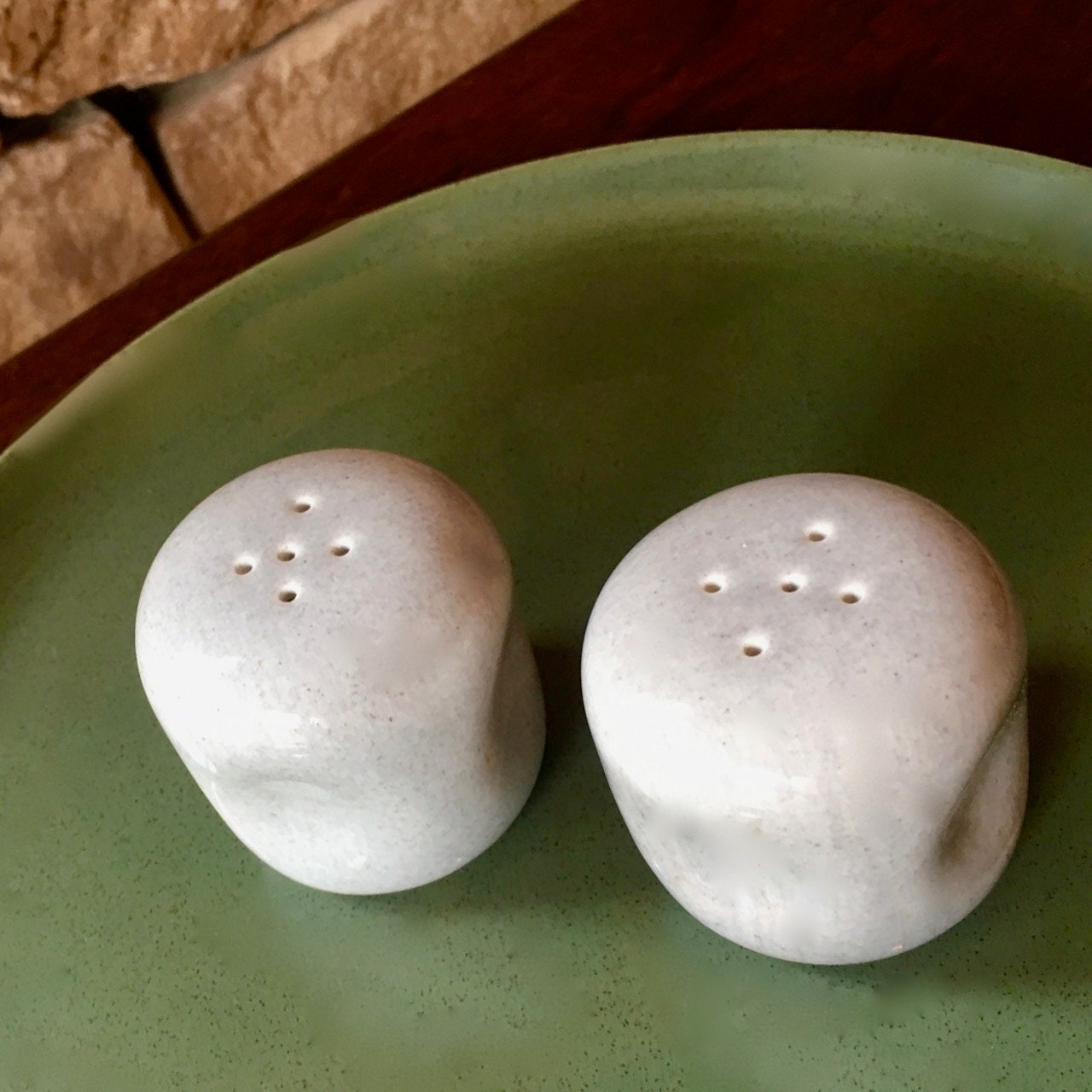 Russel Wright Granite Gray Salt and Pepper Shakers: American Modern