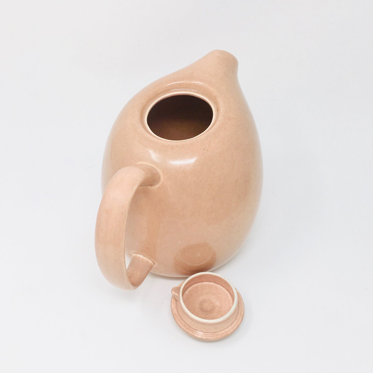 Russel Wright Coffee Pot, Coral, Large Coffee Server, American Modern, Steubenville Pottery, circa 1950