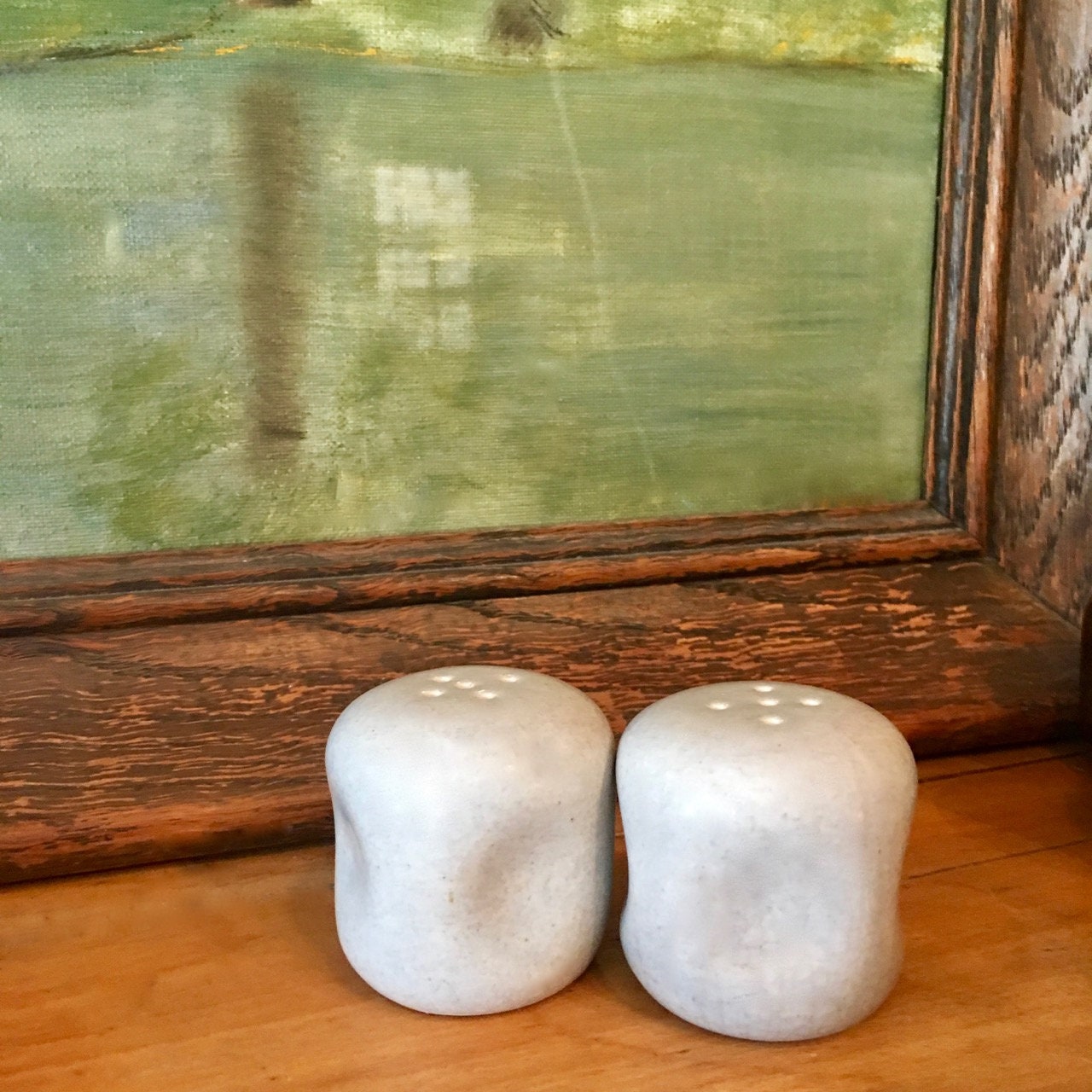 Russel Wright Granite Gray Salt and Pepper Shakers: American Modern