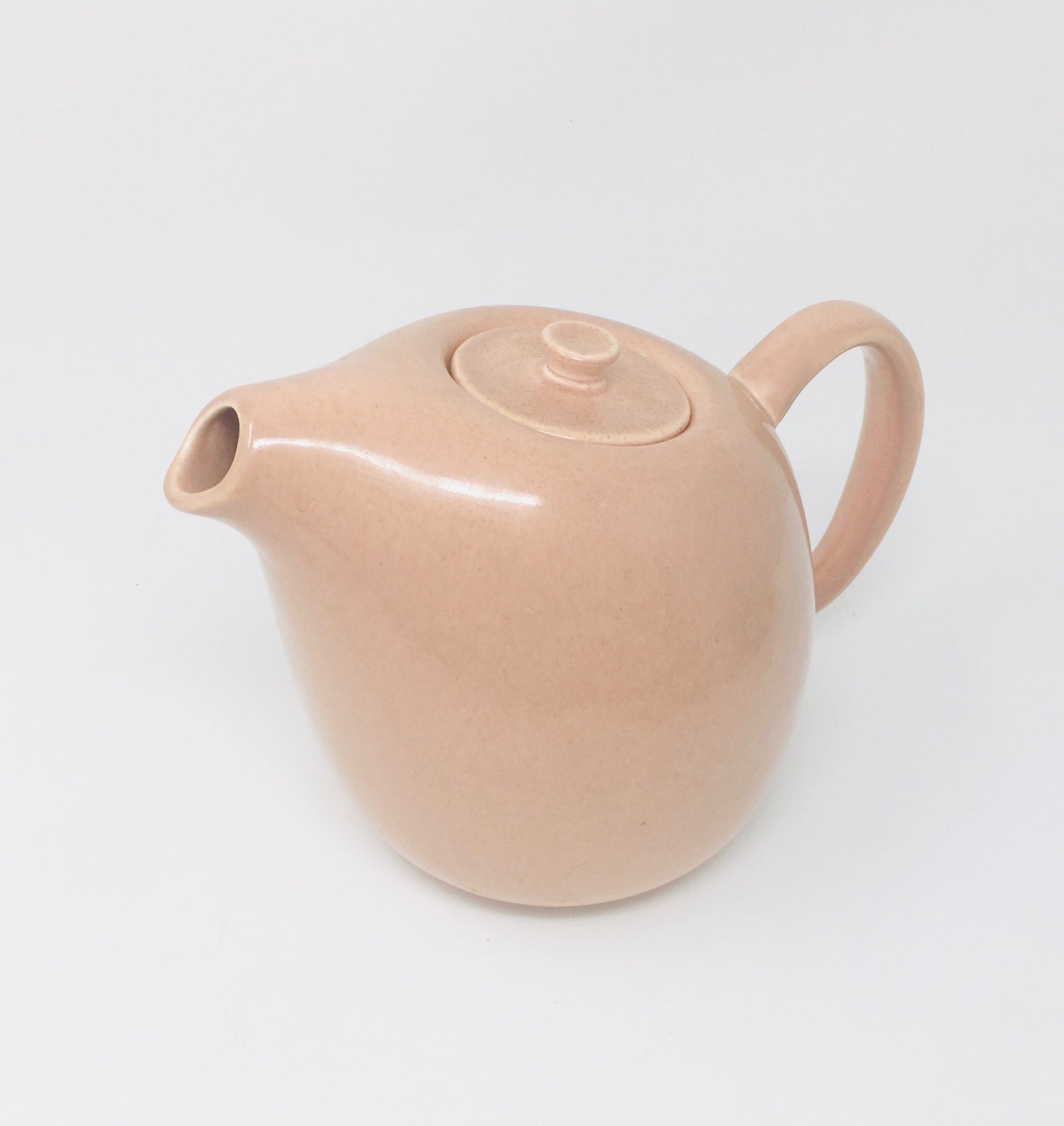 Russel Wright Coffee Pot, Coral, Large Coffee Server, American Modern, Steubenville Pottery, circa 1950