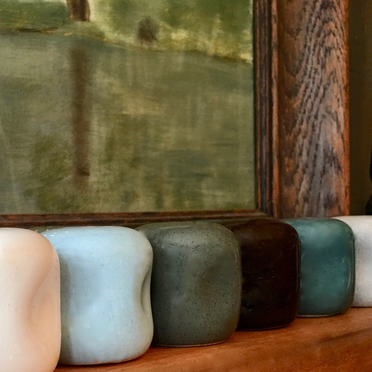 Russel Wright Bean Brown Salt and Pepper Shakers |  American Modern