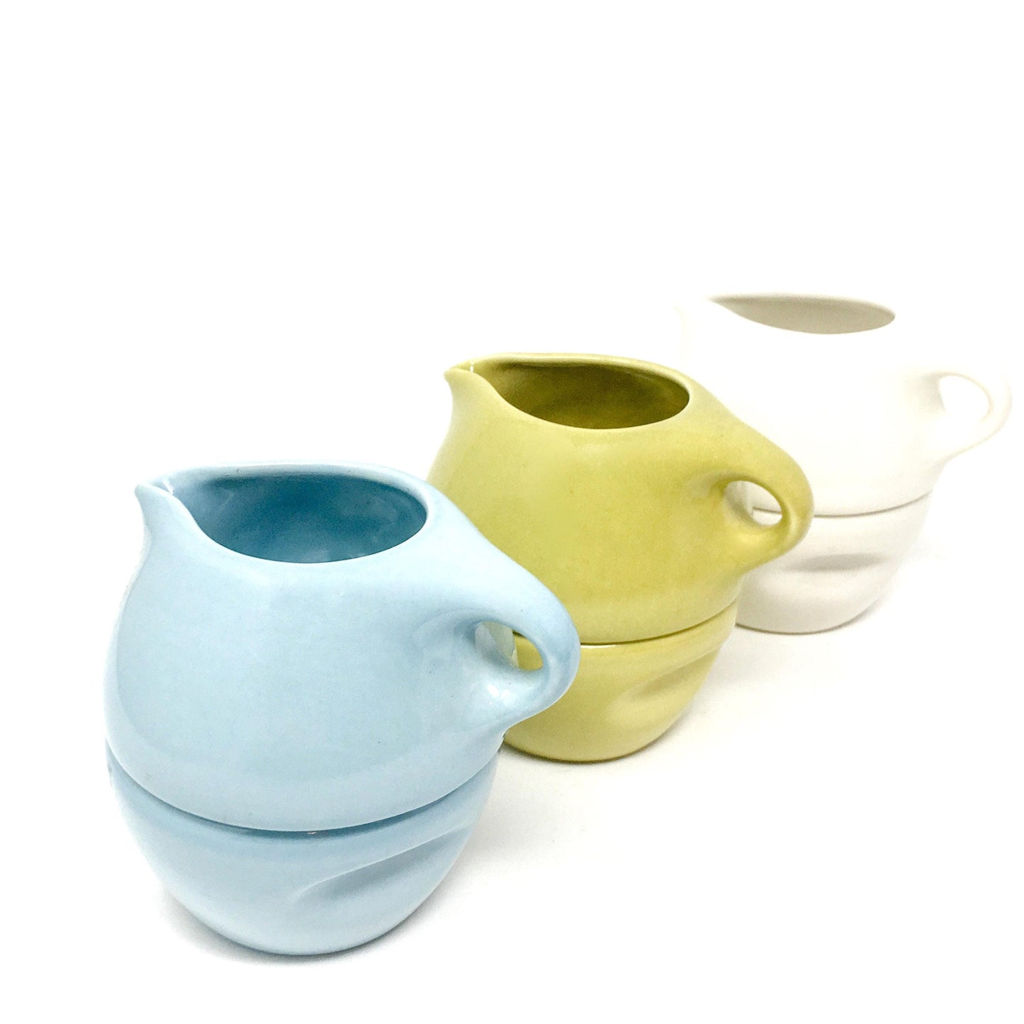 Russel Wright Stacking Creamer and Sugar - Vintage Casual China